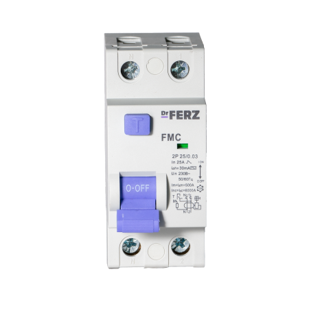 FMC-1P+N 25A 30mA 6kA тип AC, 2M УЗО